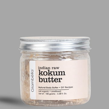 Glambella Raw & Unrefined Kokum Butter (100g) – Pure Nourishment for Skin & Hair