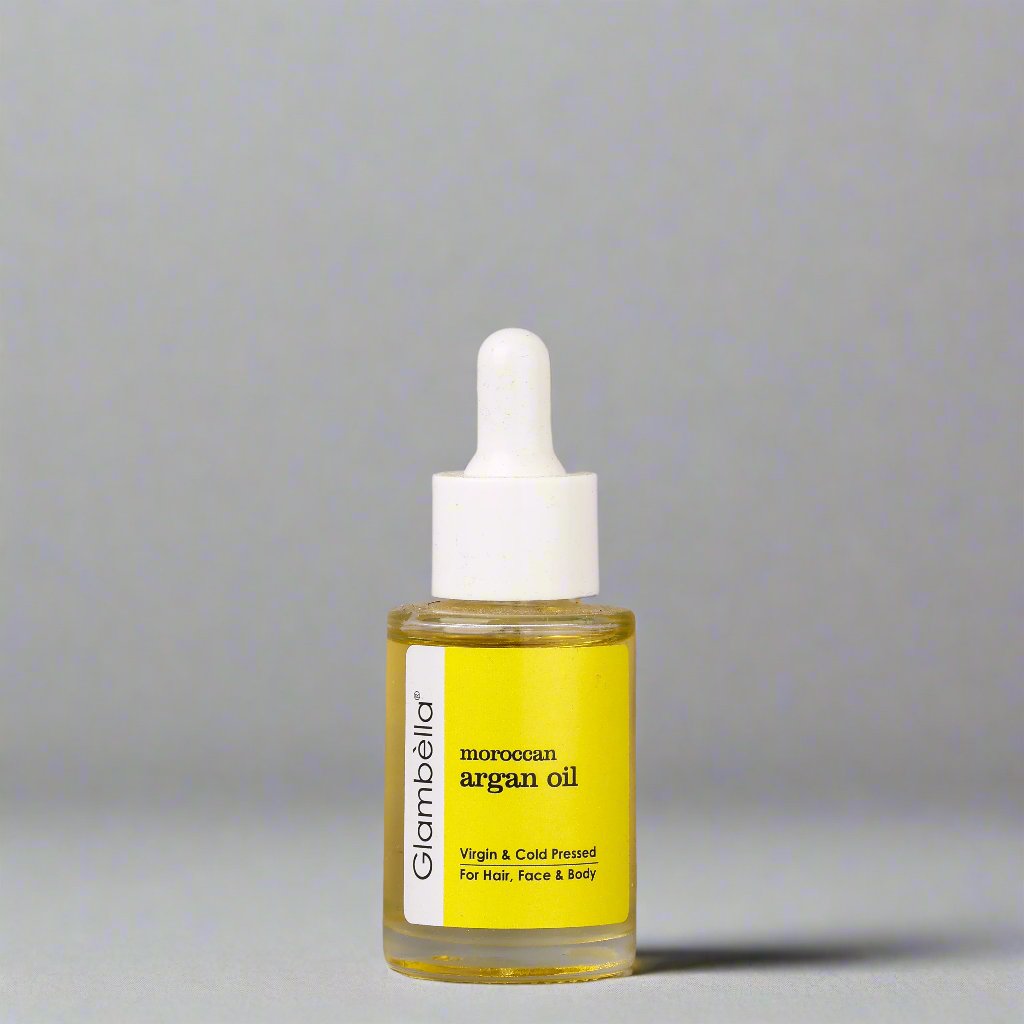 Glambella Moroccan Argan Oil, For Hair Growth, Healthy Hair, Skin Moisturizing, Stretch Marks, Nails & Lips, Non-Sticky, Non-Greasy & Lightweight- 30ml
