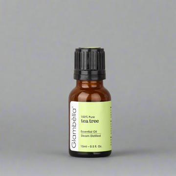 Glambella Tea Tree Essential Oil, For Skin, Hair, Face, Acne Care, Dandruff & Aromatherapy – Pure, Natural & Undiluted – 15ml
