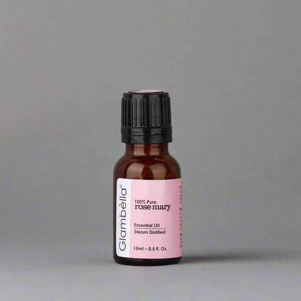 Glambella Rosemary Essential Oil, For Hair Growth, Hair Fall Control & Skin Care – Pure, Natural & Undiluted – 15ml