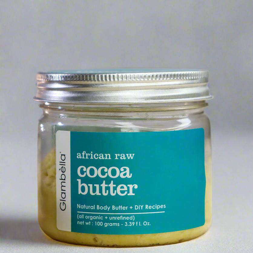 Glambella African Cocoa Butter, Raw & Unrefined Moisturizer for Stretch Marks ( Face, Body ) – 100gms