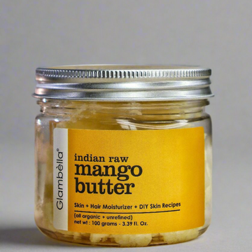 Glambella Indian Mango Butter, Raw & Unrefined Moisturizer for ( Hair )- 100gms